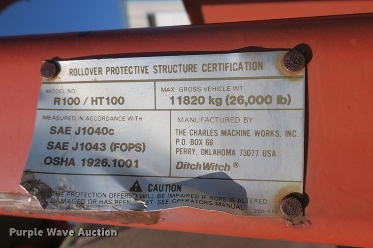 image for item EA9397 Ditch Witch HT100JD cable plow