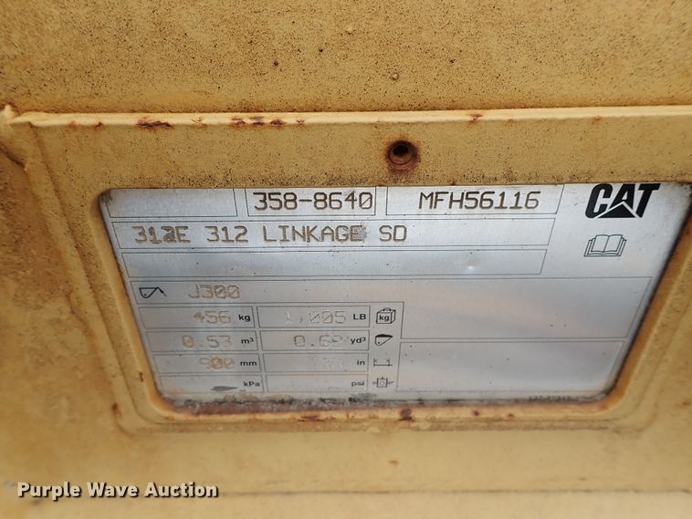 image for item GA9751 Caterpillar 312E excavator bucket