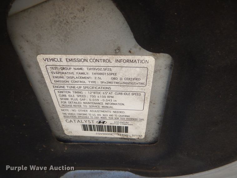 image for item DD4463 2001 Hyundai Sonata