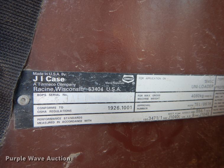 image for item DH2103 1994 Case 1845C skid steer