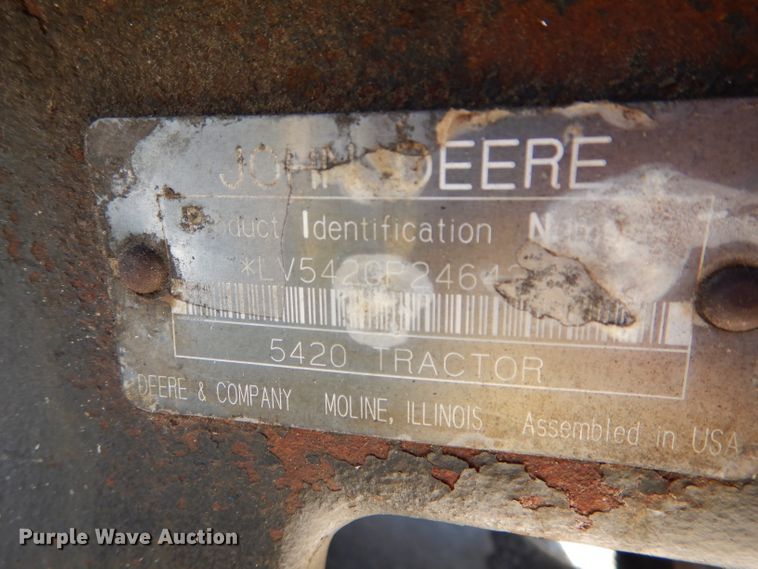 image for item DH2151 2002 John Deere 5420 MFWD tractor