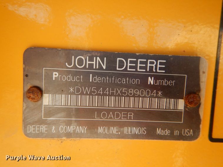 image for item DH2157 2003 John Deere 544H wheel loader
