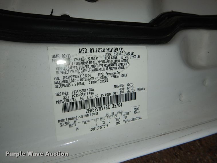 image for item DI2568 2011 Ford Crown Victoria Police Interceptor