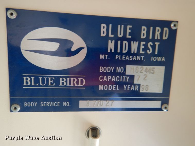 image for item DI2591 1998 Blue Bird TC2000 school bus