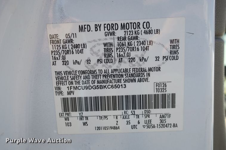 image for item EA9406 2011 Ford Escape XLT SUV