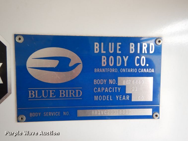 image for item FJ9793 1999 Chevrolet Express 3500 Blue Bird school bus