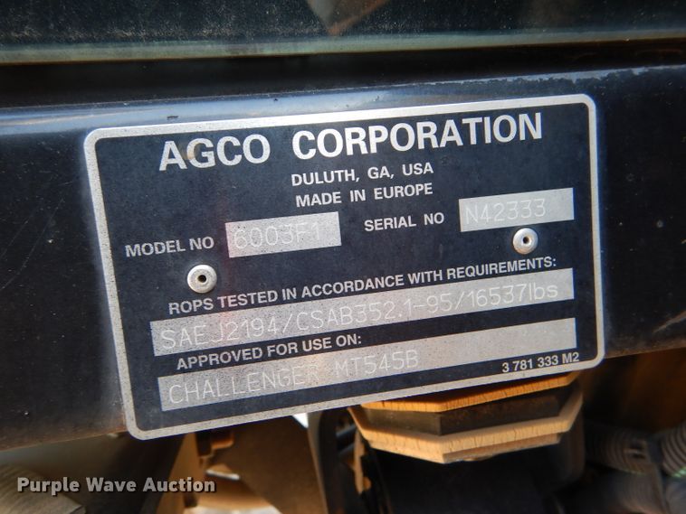 image for item FJ9806 2006 Challenger MT545B tractor