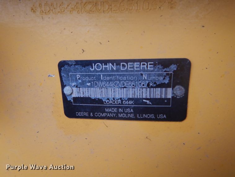 image for item FU9579 2013 John Deere 644K wheel loader