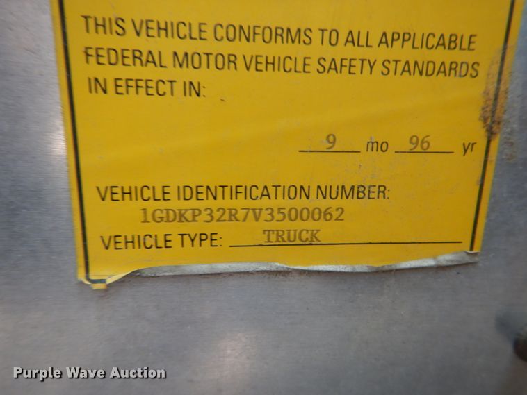 image for item FU9593 1997 GMC sewer inspection truck