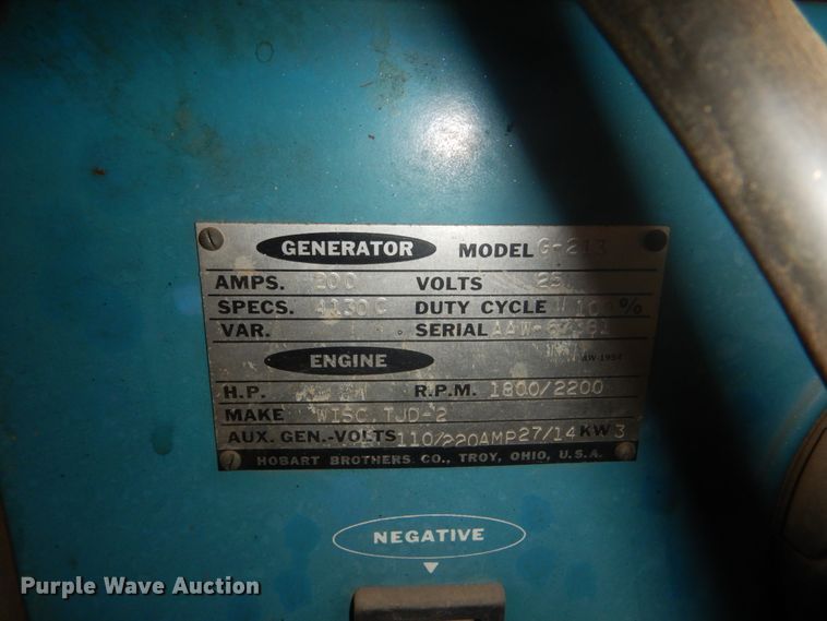 image for item FU9598 Hobart 6-213 welder