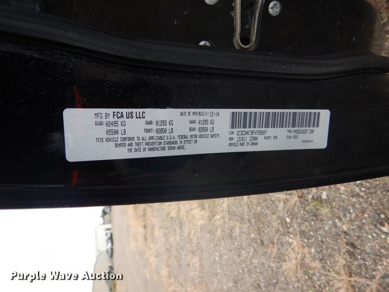 image for item FU9600 2015 Dodge Charger Police