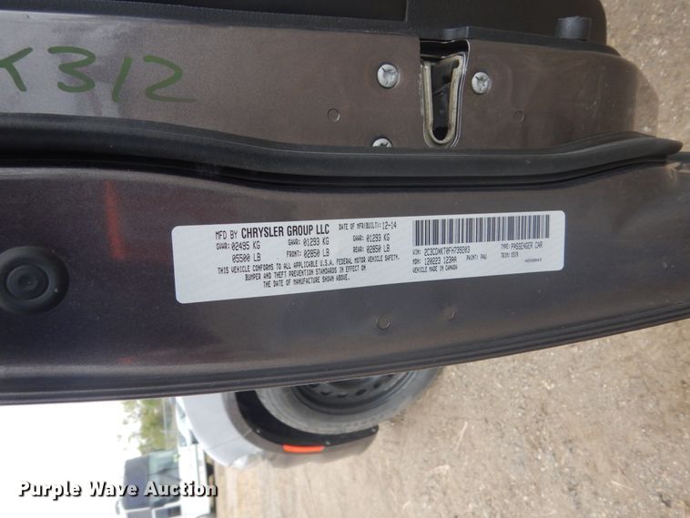 image for item FU9607 2015 Dodge Charger Police