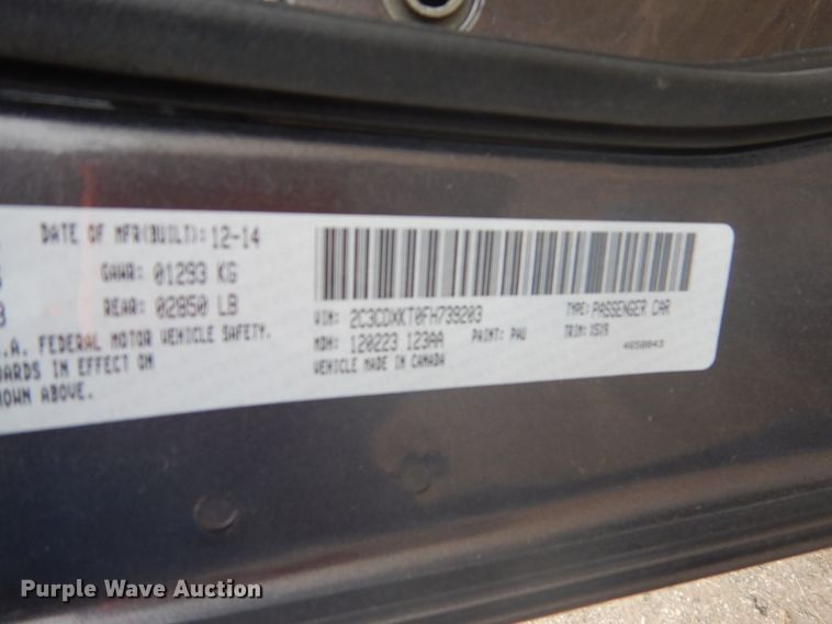 image for item FU9607 2015 Dodge Charger Police