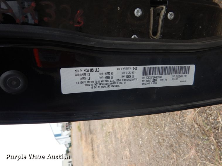 image for item FU9608 2015 Dodge Charger Police