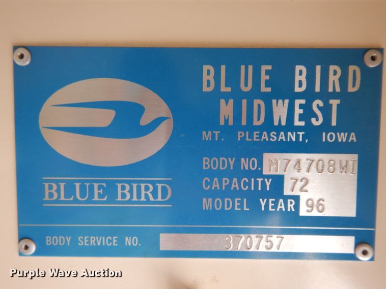 image for item GI9361 1996 Blue Bird TC2000 school bus