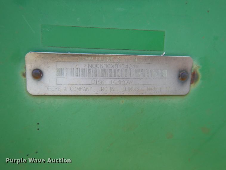 image for item DF2220 John Deere 630 disk