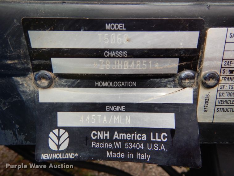 image for item DH2601 2008 New Holland T5060 MFWD tractor