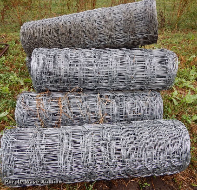 image for item GJ9851 (9) rolls of 48" woven wire fencing