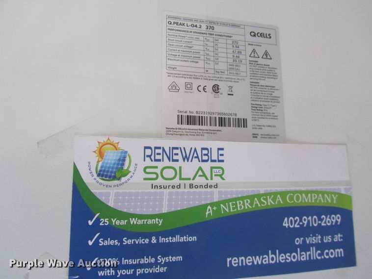 image for item H1049 (29) Hanwha Q-Cells solar panels