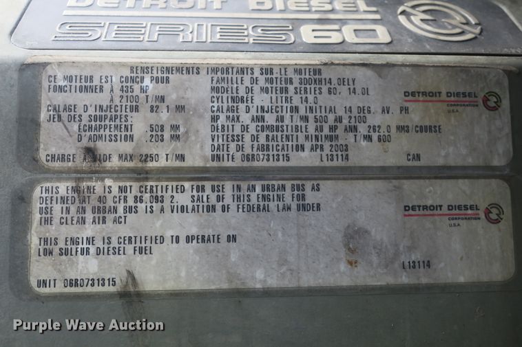 image for item DB10181 2004 Freightliner Columbia semi truck