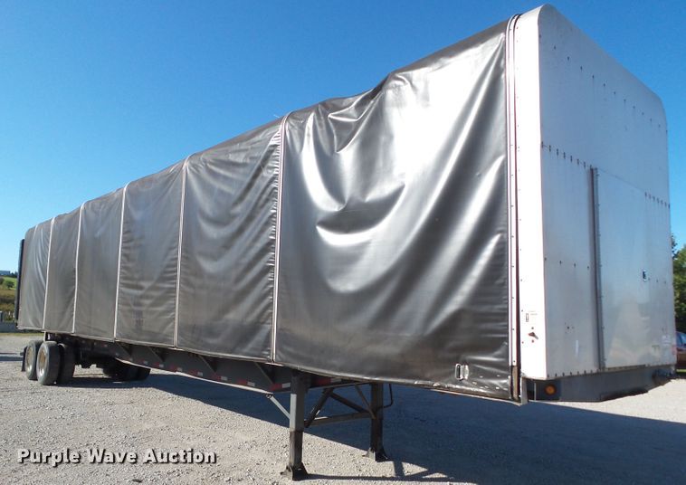 image for item DF0808 1998 Wabash National side curtain flatbed trailer