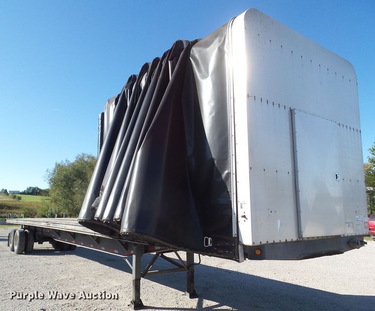 image for item DF0808 1998 Wabash National side curtain flatbed trailer