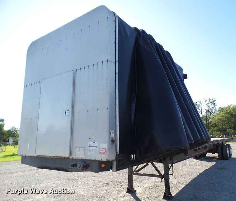 image for item DF0808 1998 Wabash National side curtain flatbed trailer