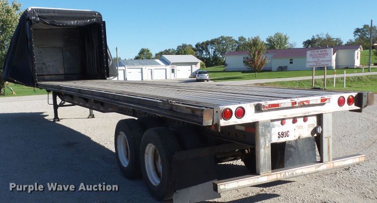 image for item DF0808 1998 Wabash National side curtain flatbed trailer