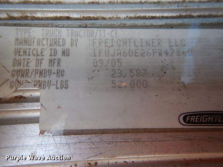 image for item DH2594 2006 Freightliner Columbia semi truck