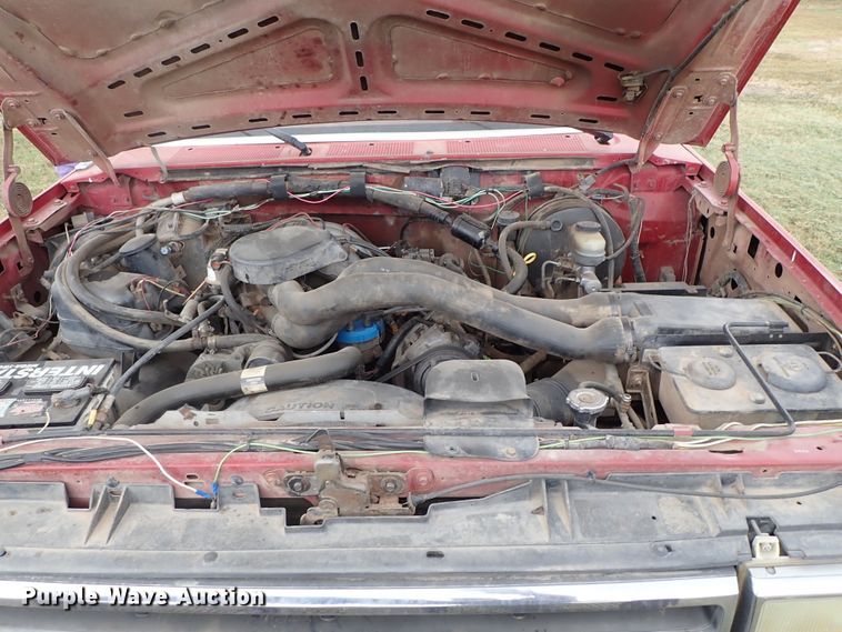 image for item DB7707 1990 Ford F250 flatbed pickup truck