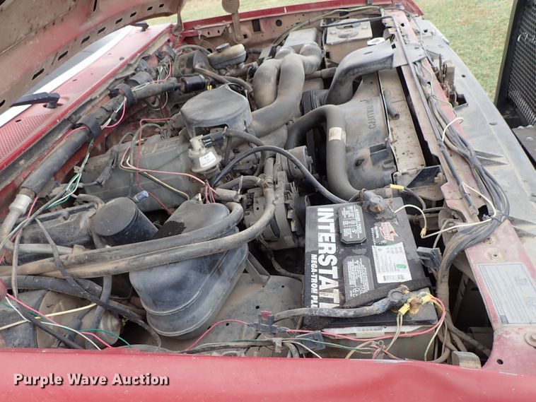 image for item DB7707 1990 Ford F250 flatbed pickup truck