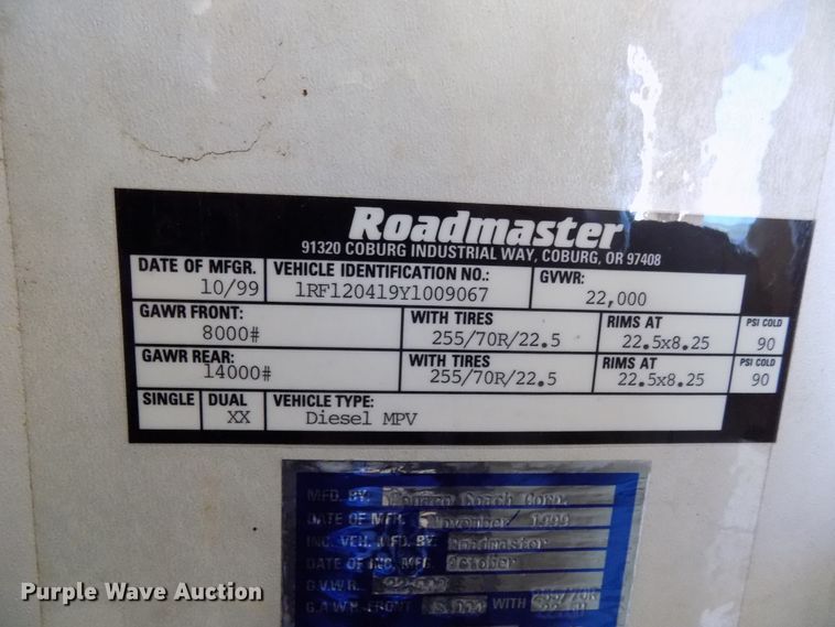 image for item DD6047 2000 Holiday Rambler Ambassador RV