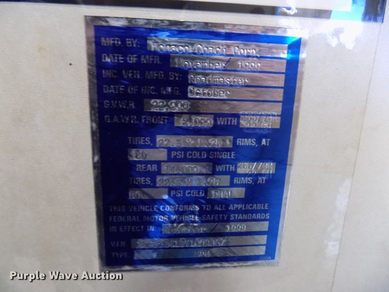 image for item DD6047 2000 Holiday Rambler Ambassador RV