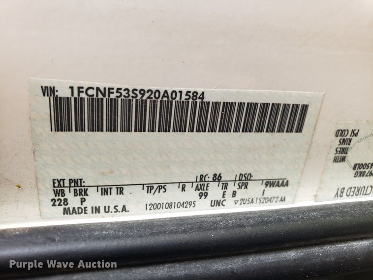 image for item DG8787 2002 Ford Cruise Master RV