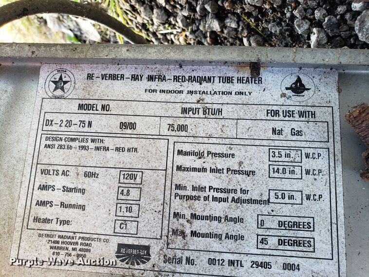 image for item DG8807 (3) Re-Verber-Ray radiant heaters