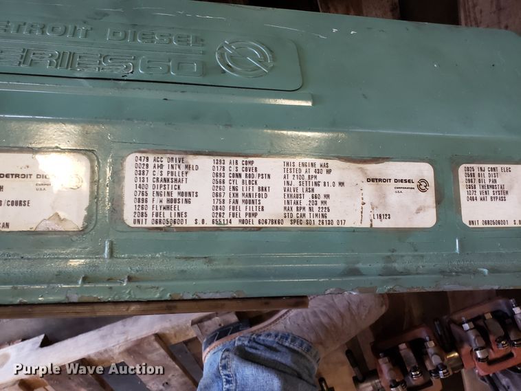 image for item DG8847 Detroit Diesel Series 60 12.6L six cylinder diesel engine parts