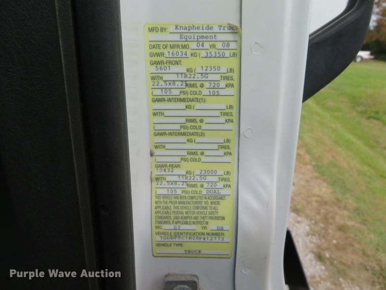 image for item DH1644 2008 GMC C8500 dump truck