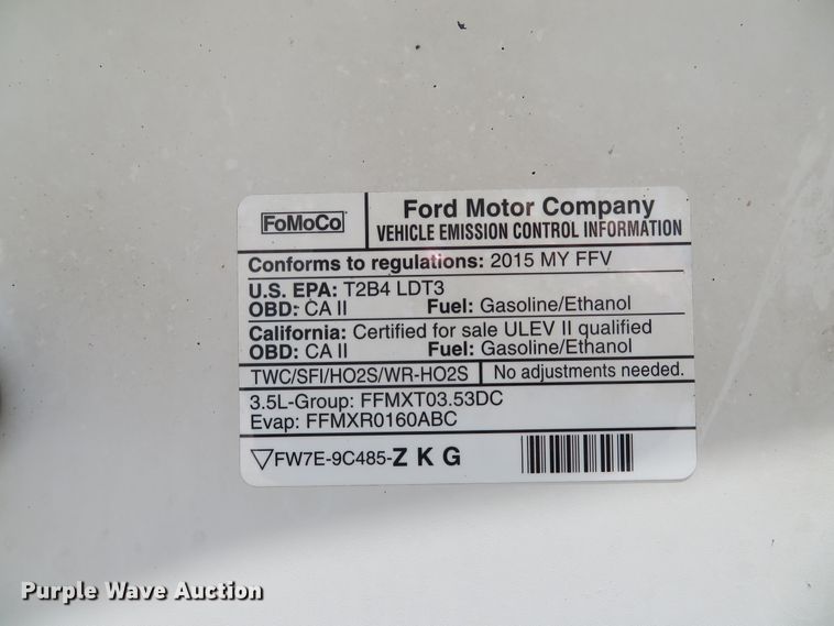 image for item DH1645 2015 Ford F150 XL pickup truck