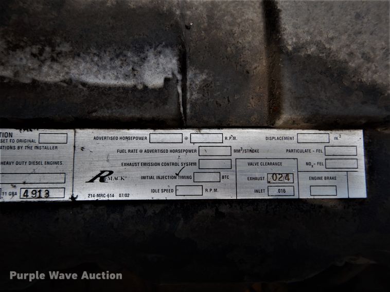 image for item DH2187 1999 Mack DM690S roll off container truck