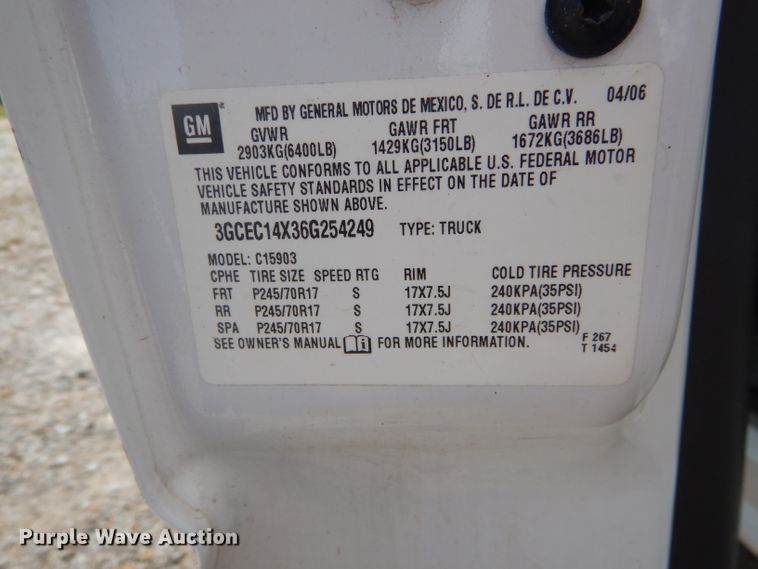 image for item DH6188 2006 Chevrolet Silverado 1500 pickup truck