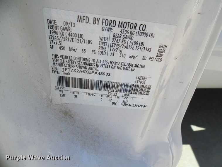 image for item DI0709 2014 Ford F250 Super Duty SuperCab pickup truck