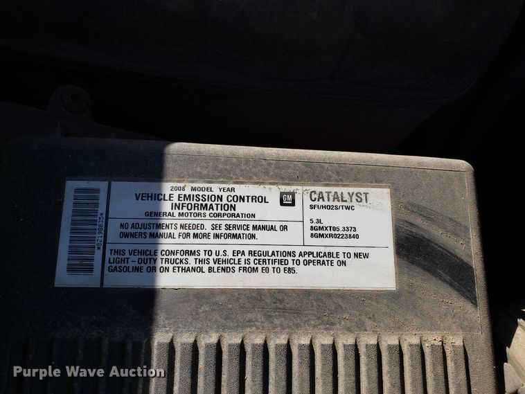 image for item ET9917 2008 Chevrolet Silverado 1500 pickup truck