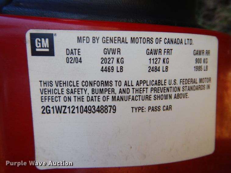 image for item FF9011 2004 Chevrolet Monte Carlo