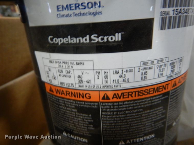 image for item FI9709 (36) Copeland ZB26KCE-TFD-240 compressors