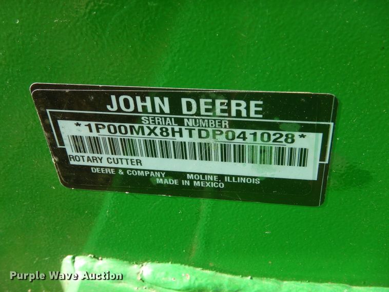 image for item FK9837 John Deere MX8 rotary mower