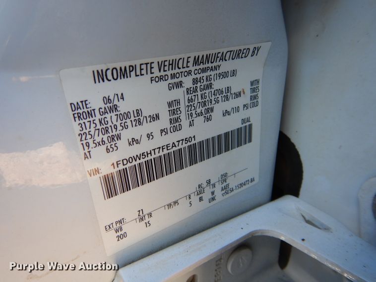 image for item FK9881 2015 Ford F550 Crew Cab flatbed truck