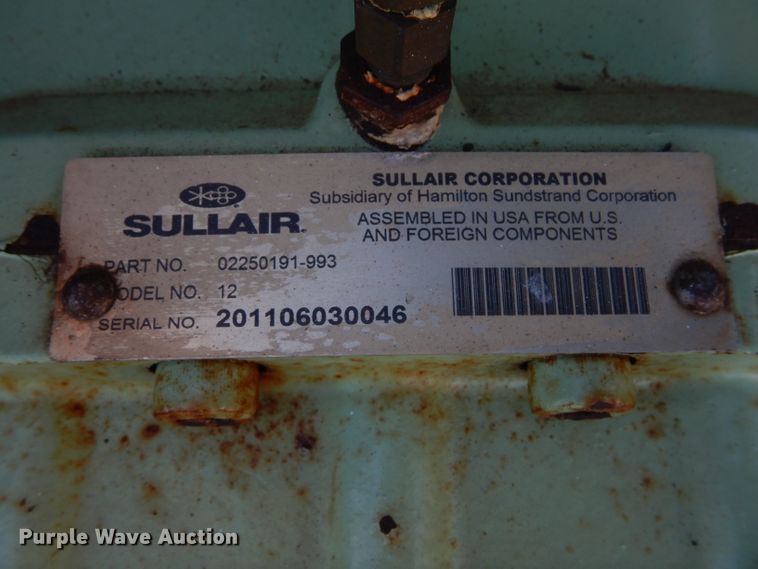 image for item FK9884 2011 Sullair 49HP185 air compressor