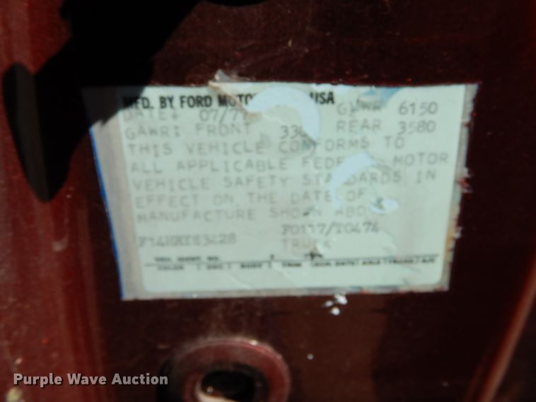 image for item FK9885 1977 Ford F150 pickup truck