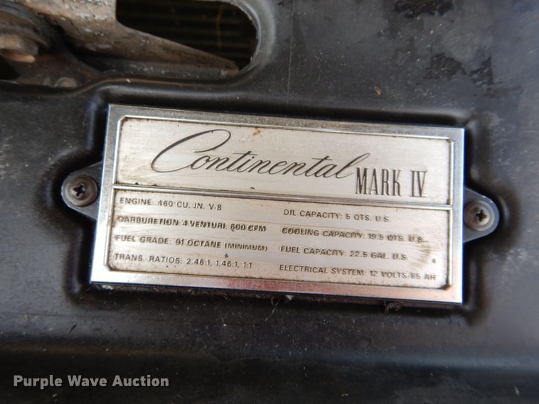 image for item FK9887 1973 Lincoln Continental