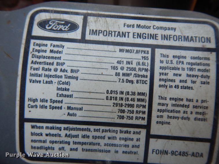 image for item GI9376 1992 Ford F600 bucket truck